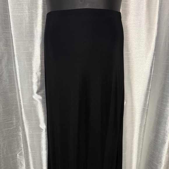 Merona Dresses & Skirts - Merona Vtg Maxi Pencil Skirt Black Pull On Slit Sides Stretch Women’s Small